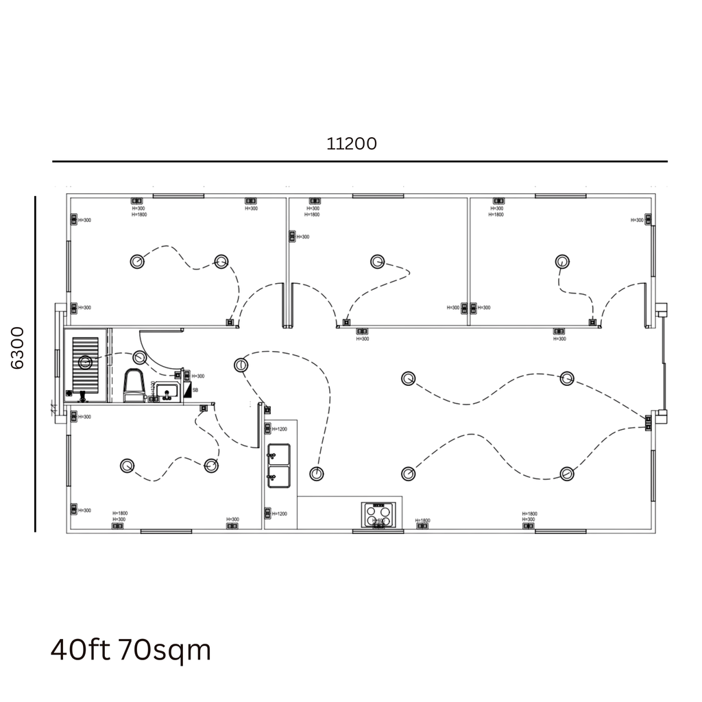 220 40FT Expendable Modular Home - 74sqm