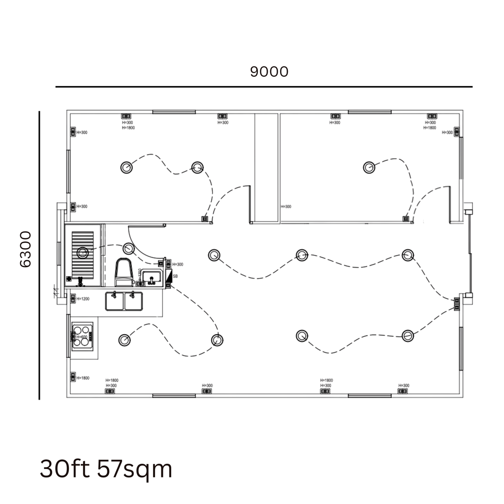 220 30FT Expendable Modular Home - 58sqm